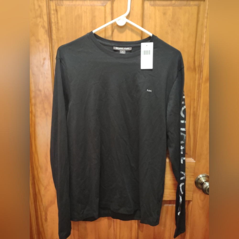 Michael Kors black long sleeve shirt mens medium